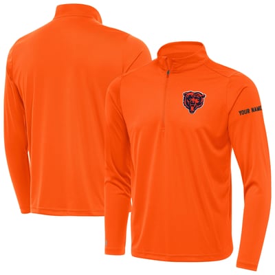 Cleveland Browns Antigua  Personalized Tribute Quarter-Zip Pullover - Orange