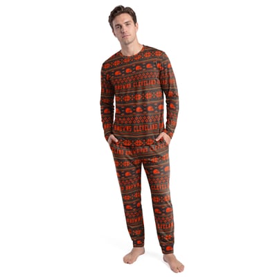 Cleveland Browns Concepts Sport Jubilee Long Sleeve T-Shirt & Pant Set - Brown