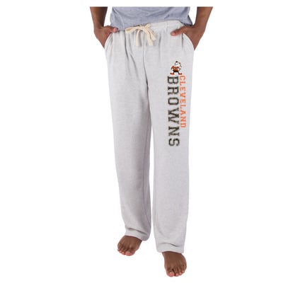  Cleveland Browns Concepts Sport Mainstream French Terry Tri-Blend Sweatpants - Oatmeal