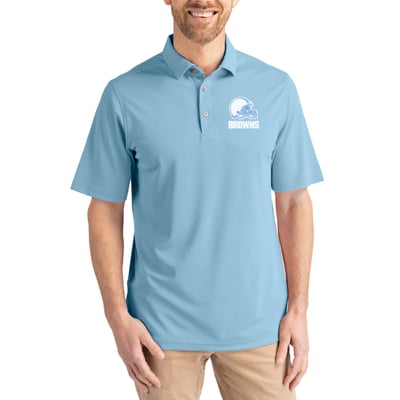  Cleveland Browns Cutter & Buck Virtue Eco Pique Recycled Polo - Powder Blue