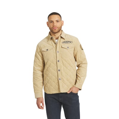 Cleveland Browns Darius Rucker Collection by Fanatics Button-Up Thin-Wale Corduroy Shacket - Tan