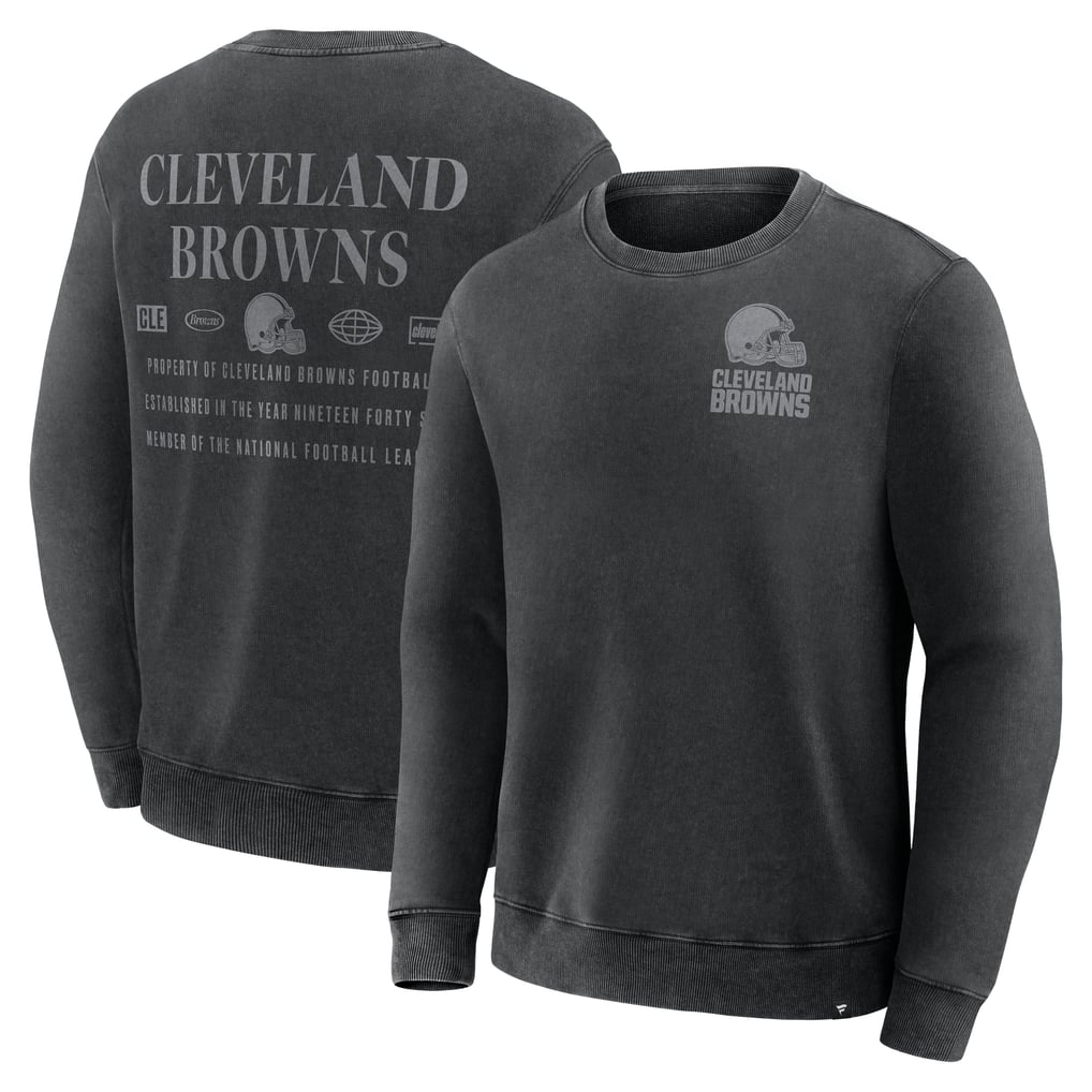 Cleveland Browns Fanatics Deep Route Pullover Sweatshirt - Black