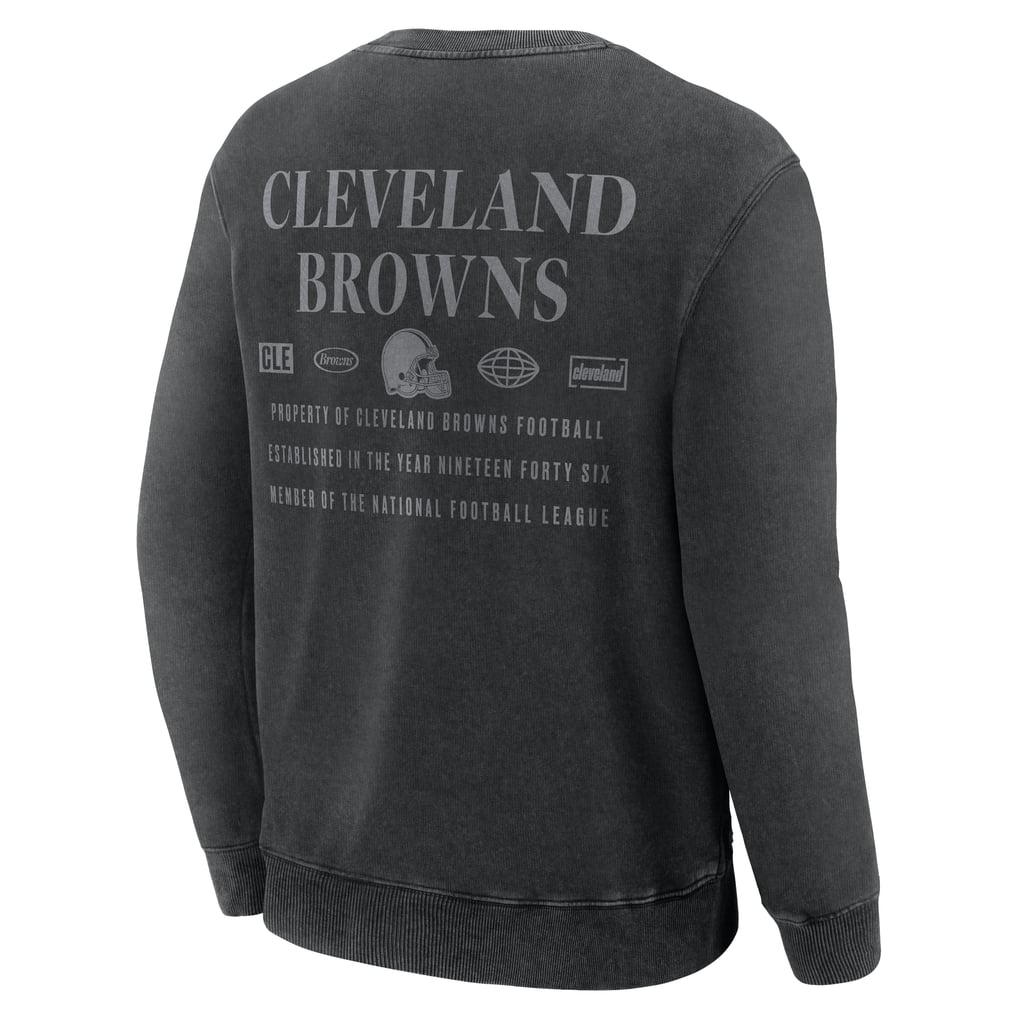 Cleveland Browns Fanatics Deep Route Pullover Sweatshirt - Black
