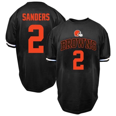 Shedeur Sanders Cleveland Browns Fanatics Big & Tall Mesh Name & Number T-Shirt - Black
