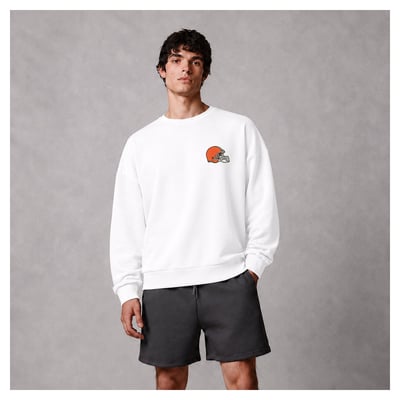 Cleveland Browns Levelwear Traverse Luxe Zone Sweatshirt - White