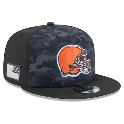 Cleveland Browns New Era 2026 Salute To Service 9FIFTY Snapback Hat - Black