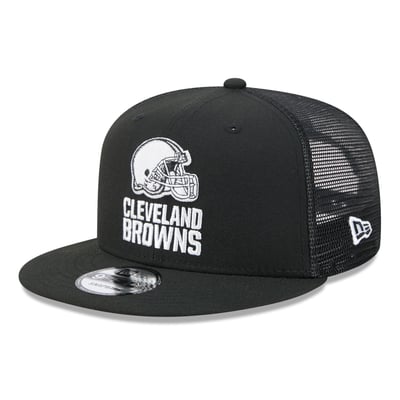 Cleveland Browns New Era 9FIFTY Snapback Trucker Hat - Black/White