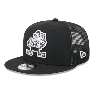 Cleveland Browns New Era 9FIFTY Snapback Trucker Hat - Black/White