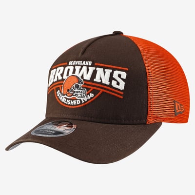 Cleveland Browns New Era A-Frame 9FORTY Adjustable Hat - Brown
