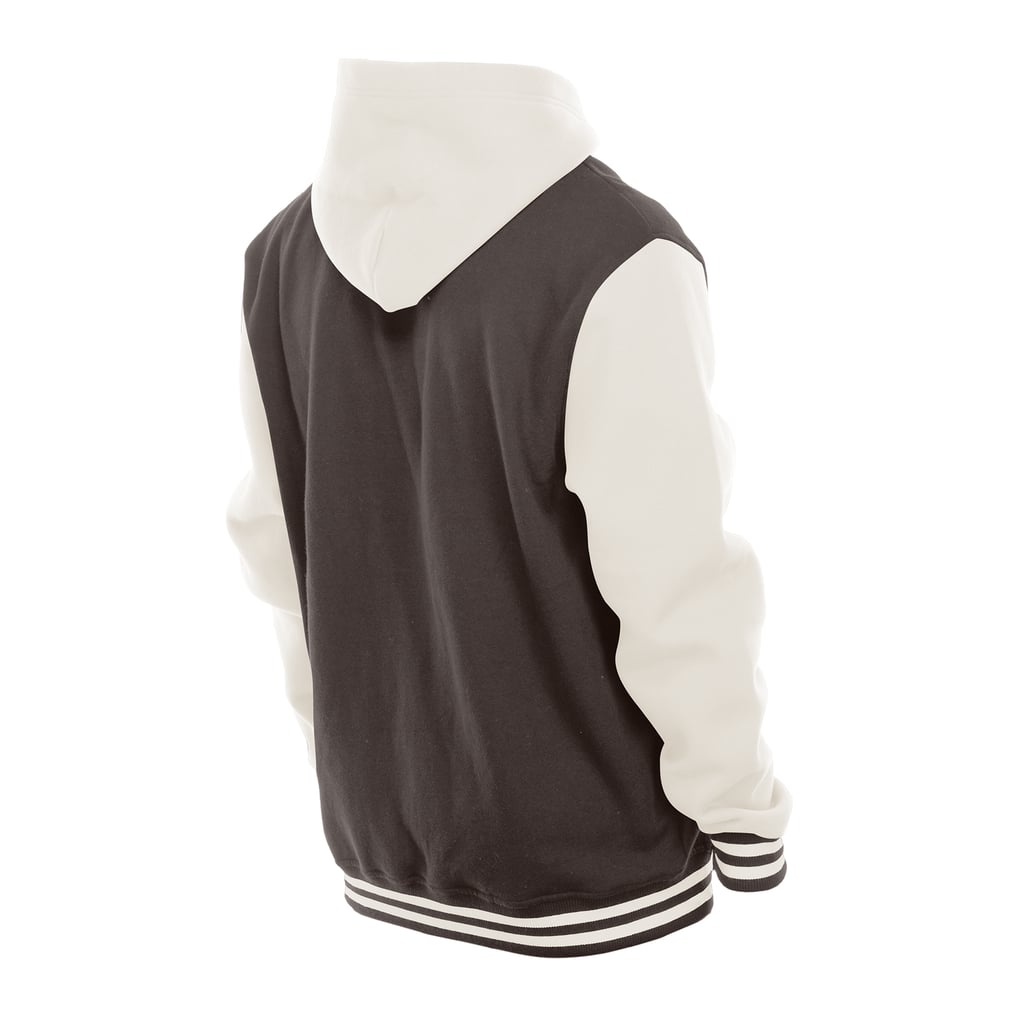 Men's New Era Brown/Cream Cleveland Browns Full-Snap Fleece Hooded Jacket
