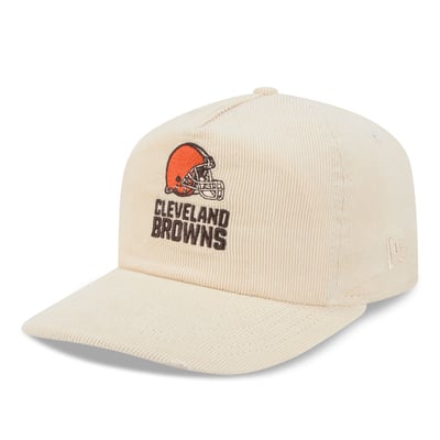 Cleveland Browns New Era Corduroy 19TWENTY Adjustable Hat - Cream
