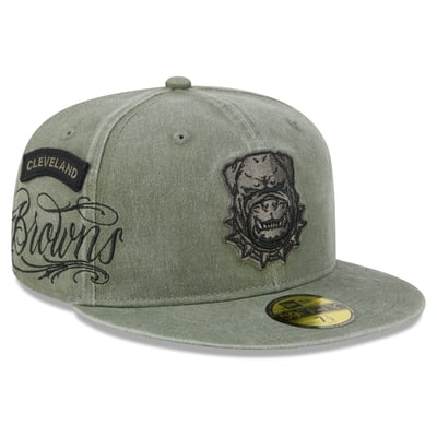 Cleveland Browns New Era x BJ Betts 2026 Salute To Service 59FIFTY Fitted Hat - Olive