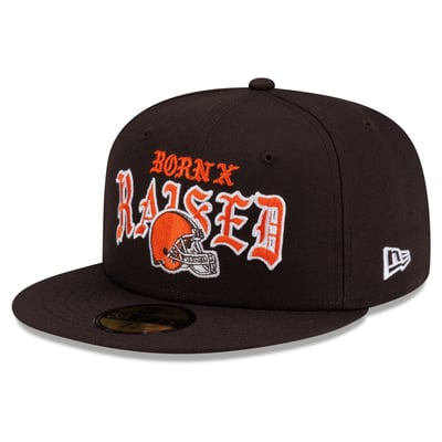 Cleveland Browns New Era x Born x Raised 59FIFTY Fitted Hat - Dark Brown
