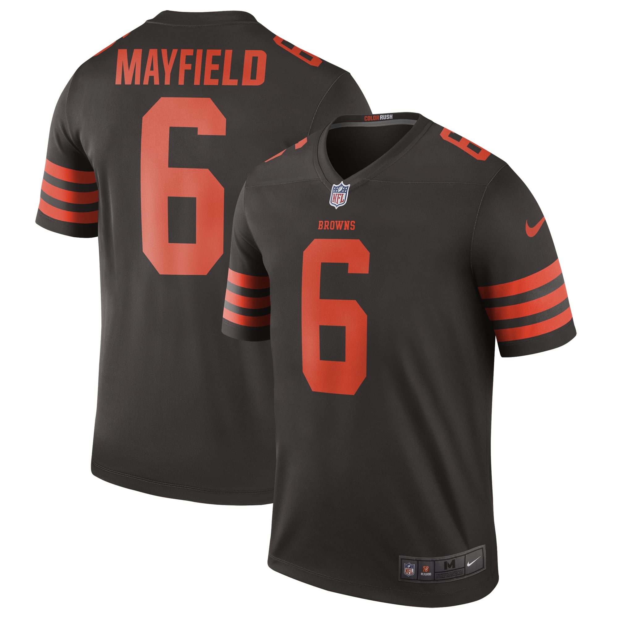 Men's Nike Baker Mayfield Brown Cleveland Browns Color Rush Legend