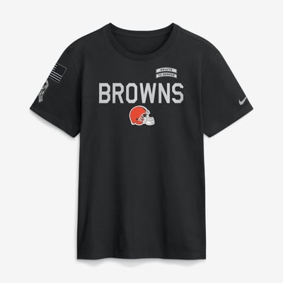  Cleveland Browns Nike 2026 Salute to Service Sideline Dri-FIT T-Shirt - Black