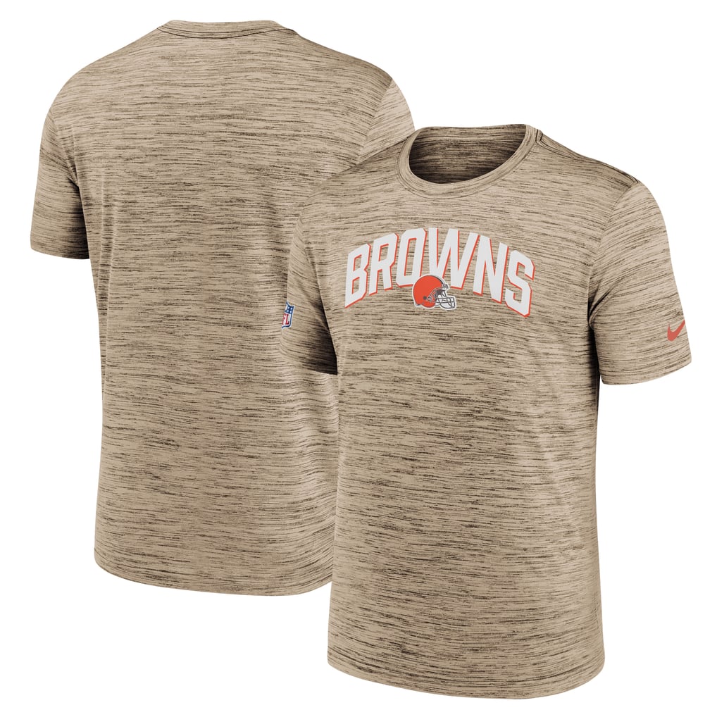 Cleveland Browns Nike Sideline Velocity Athletic Stack Performance T-Shirt - Brown