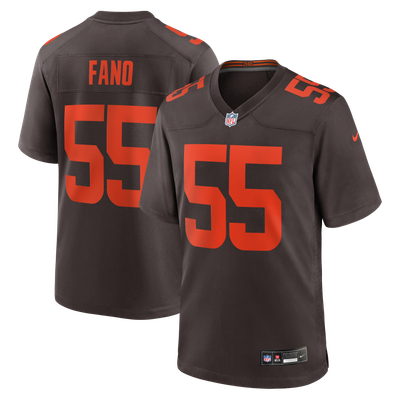 Spencer Fano Cleveland Browns Nike Alternate Game Jersey - Brown
