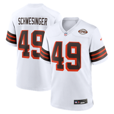 Carson Schwesinger Cleveland Browns Nike Alternate Game Jersey - Alternate White