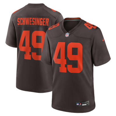 Carson Schwesinger Cleveland Browns Nike Alternate Game Jersey - Brown