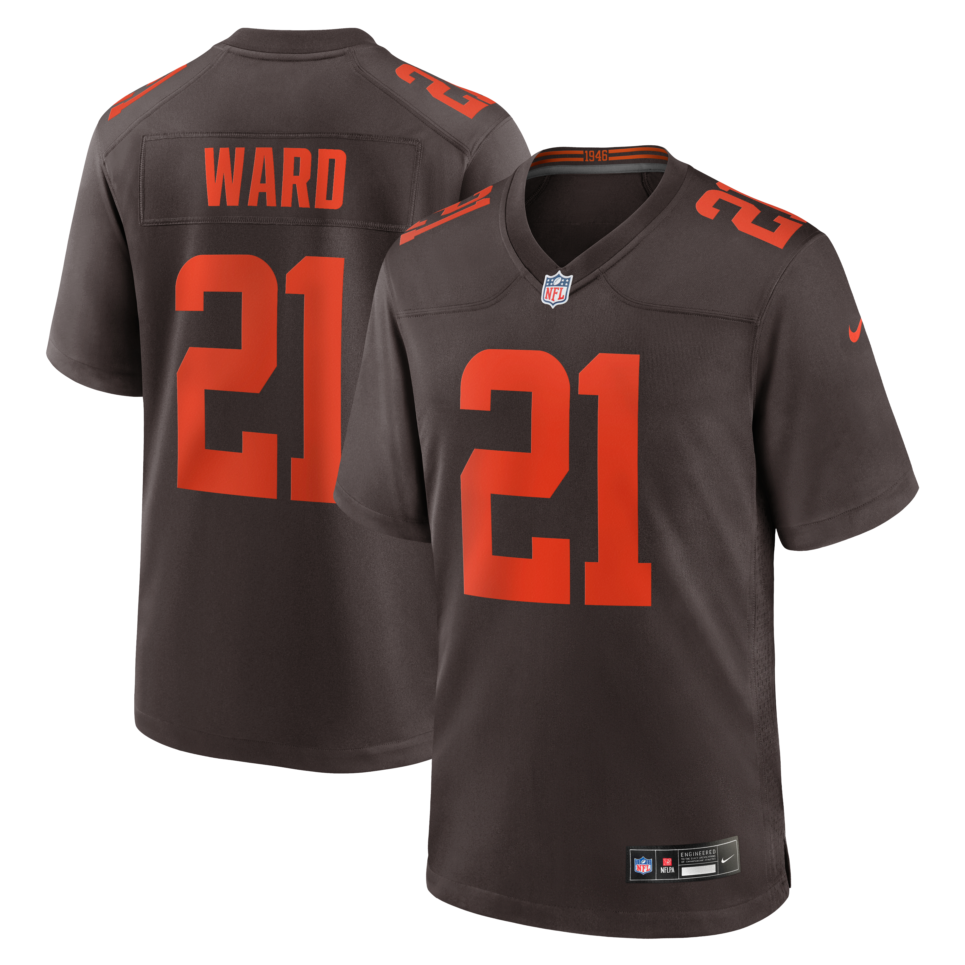 Denzel Ward Cleveland Browns Alpha Dawg Game Jersey Brown