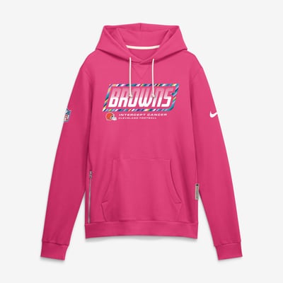Cleveland Browns Nike 2026 NFL Crucial Catch Sideline Standard Issue Dri-FIT Pullover Hoodie - Pink