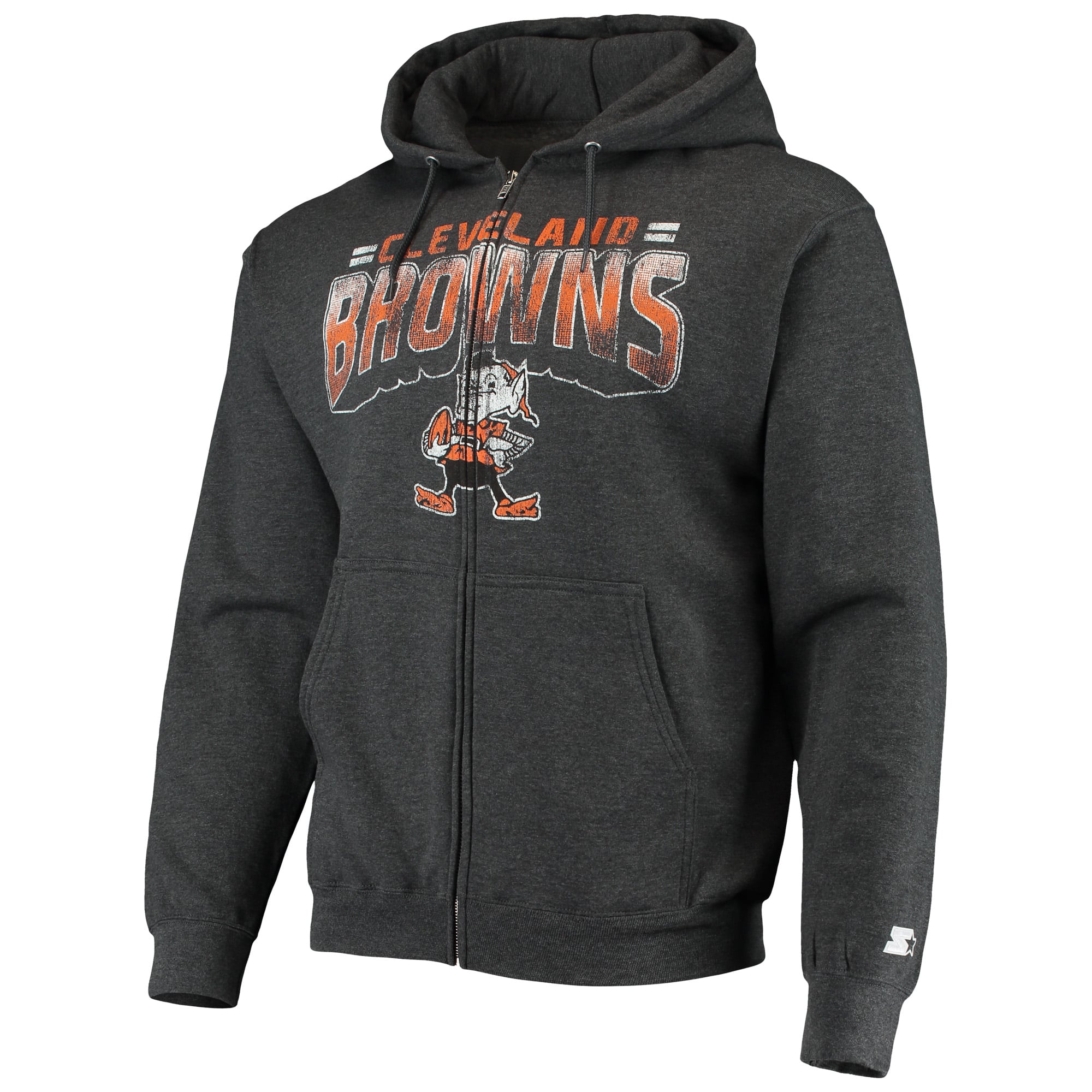 Men's Starter Heathered Charcoal Cleveland Browns Throwback