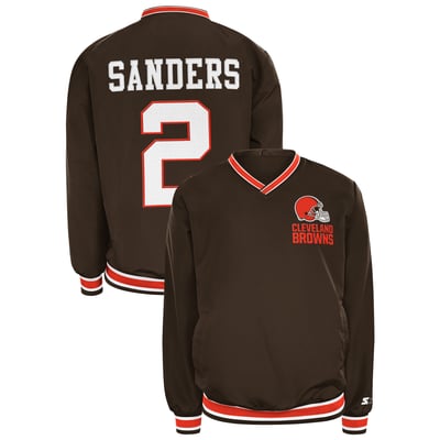 Shedeur Sanders Cleveland Browns Starter Player Layer V-Neck Pullover - Brown