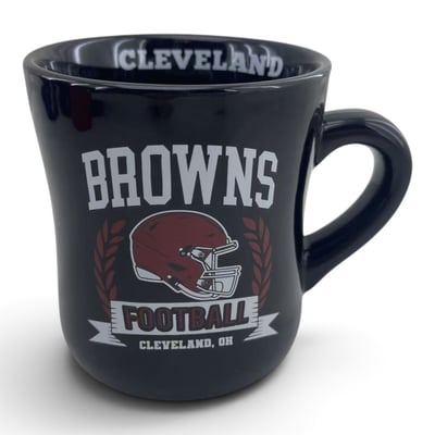 Cleveland Browns Pegasus 11oz. Helmet Crest Wordmark Ceramic Mug