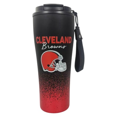 Cleveland Browns Pegasus 20oz Splatter Script Stainless Steel ProSip Coffee Cup with Strap