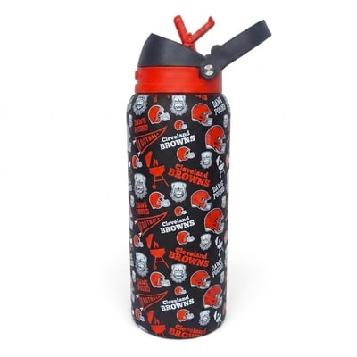 Cleveland Browns Pegasus 32oz. Game Day Pennant Stainless Steel ProPress Water Bottle