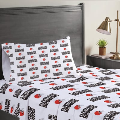 Cleveland Browns Pegasus Three-Piece Twin Sheet Set
