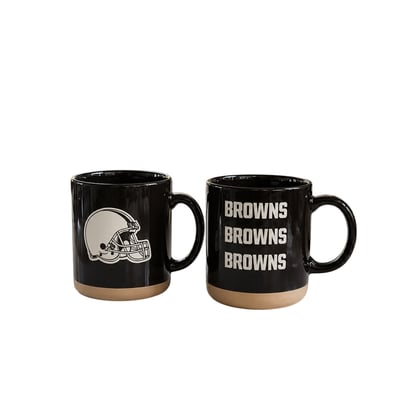 Cleveland Browns Pegasus Two-Piece 14oz. Echo Logo Ceramic Mug Set