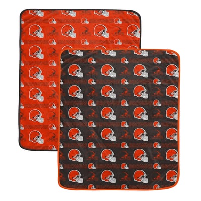 Cleveland Browns Pegasus Two-Piece Home & Away Logo Roll 60" x 70" Blanket Set