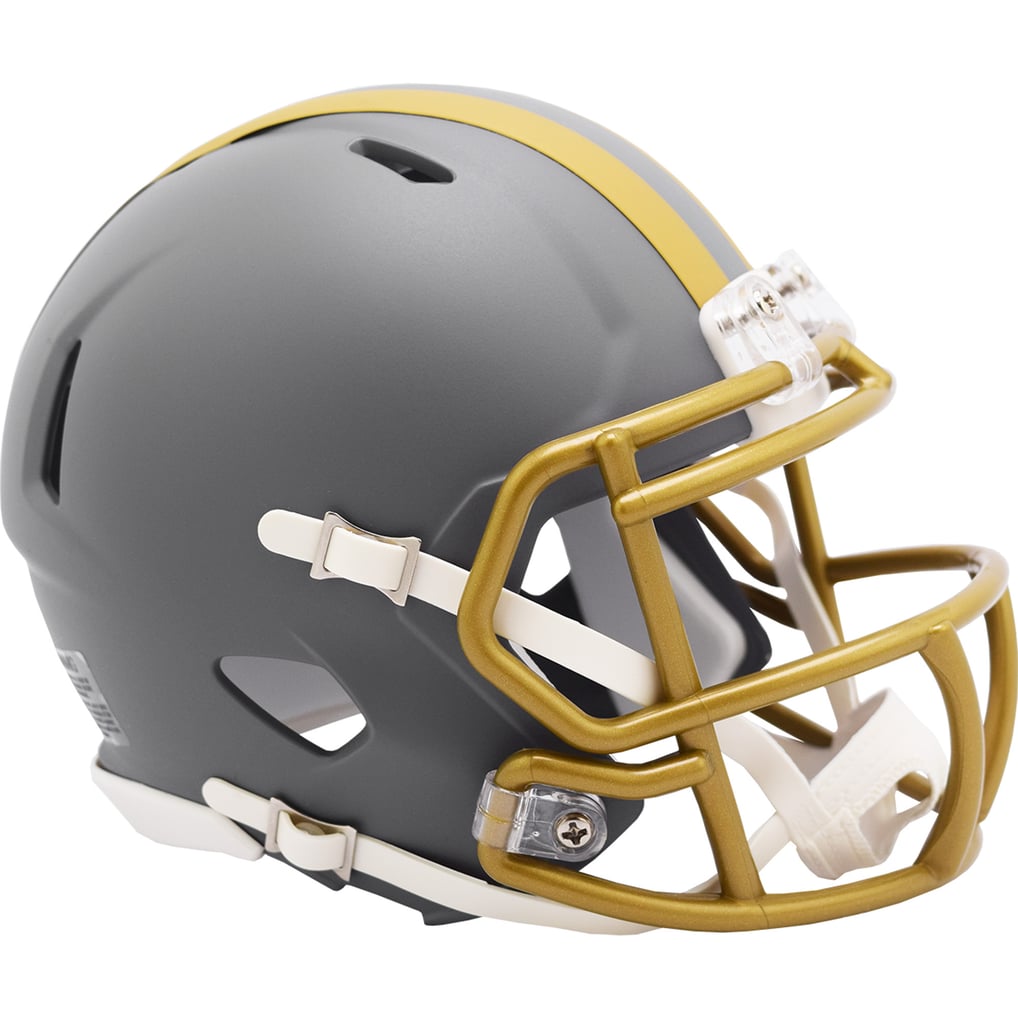 flat grey football helmet Game Day Skinz SpeedFlex Skin Adult + Youth Game Day Skinz, Inc gold or silver facemask and flat Riddell Cleveland Browns 2024 Slate