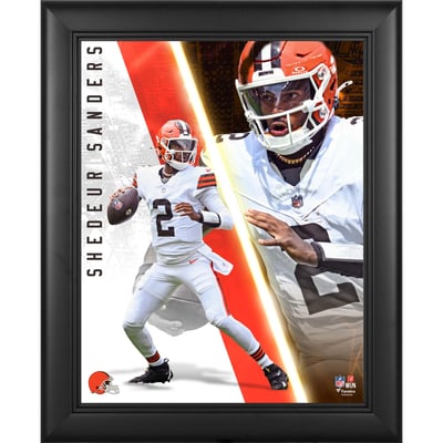 Shedeur Sanders Cleveland Browns Fanatics Authentic Framed 13" x 16" Radiance Collage