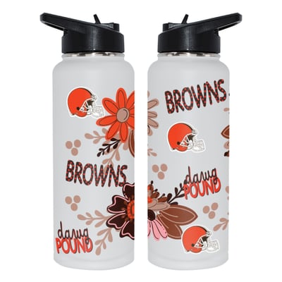 Cleveland Browns The Memory Company 34oz. Flowers Stainless Steel Quencher Bottle