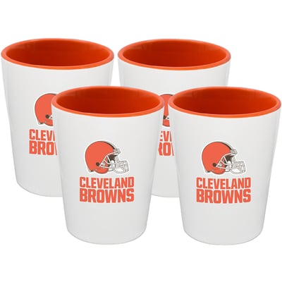 Cleveland Browns The Memory Company Four-Pack Ceramic Shot Glass Set