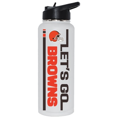 Cleveland Browns The Memory Company Let's Go 34oz. Stainless Steel Quencher Bottle