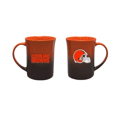 Cleveland Browns The Memory Company Two-Pack 15oz. Ceramic Ombre Mug Set
