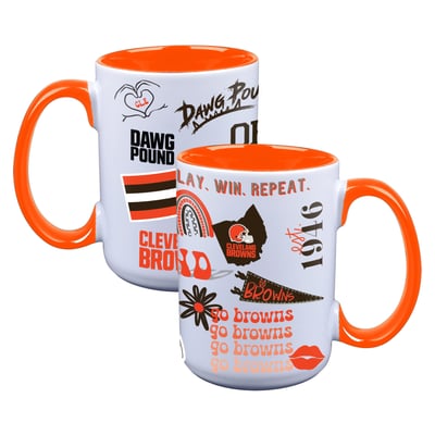 Cleveland Browns The Memory Company Two-Piece 15oz. Loco Coffee Mug Set