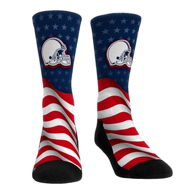  Cleveland Browns Rock Em Unisex Patriotic Flag Crew Socks - Blue
