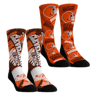 Cleveland Browns Rock Em Unisex Team Blast Two-Pack Crew Socks