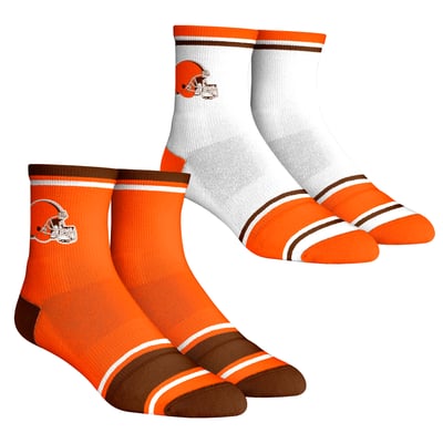 Cleveland Browns Rock Em Unisex Two-Pack Team Color Crew Socks