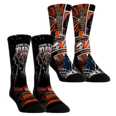  Cleveland Browns Rock Em Unisex Star Wars Empire Two-Pack Crew Socks - Orange
