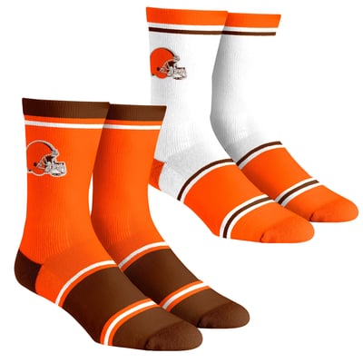 Cleveland Browns Rock Em Unisex Two-Pack Team Color Crew Socks - Orange
