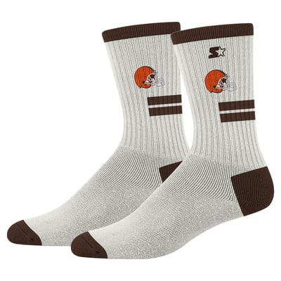  Cleveland Browns Starter Unisex Premiere Cushioned Crew Socks - Cream