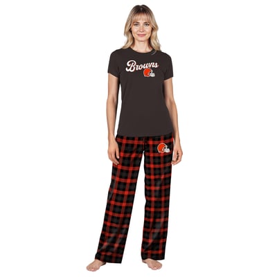  Cleveland Browns Concepts Sport Women's Highland Sleep Set - Brown