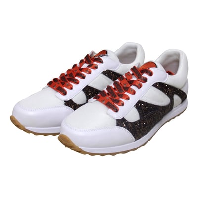  Cleveland Browns FABGATING by Cuce Women's Glitter Sneakers - Brown
