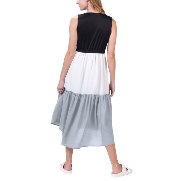 black and grey colorblock dress Women's G-III 4Her by Carl Banks Black/Gray Cleveland Browns 12th Inning Evening gown