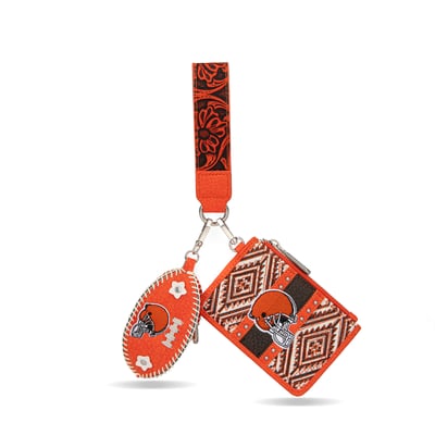 Cleveland Browns Montana West Women's Wallet & Football Charm Wristlet